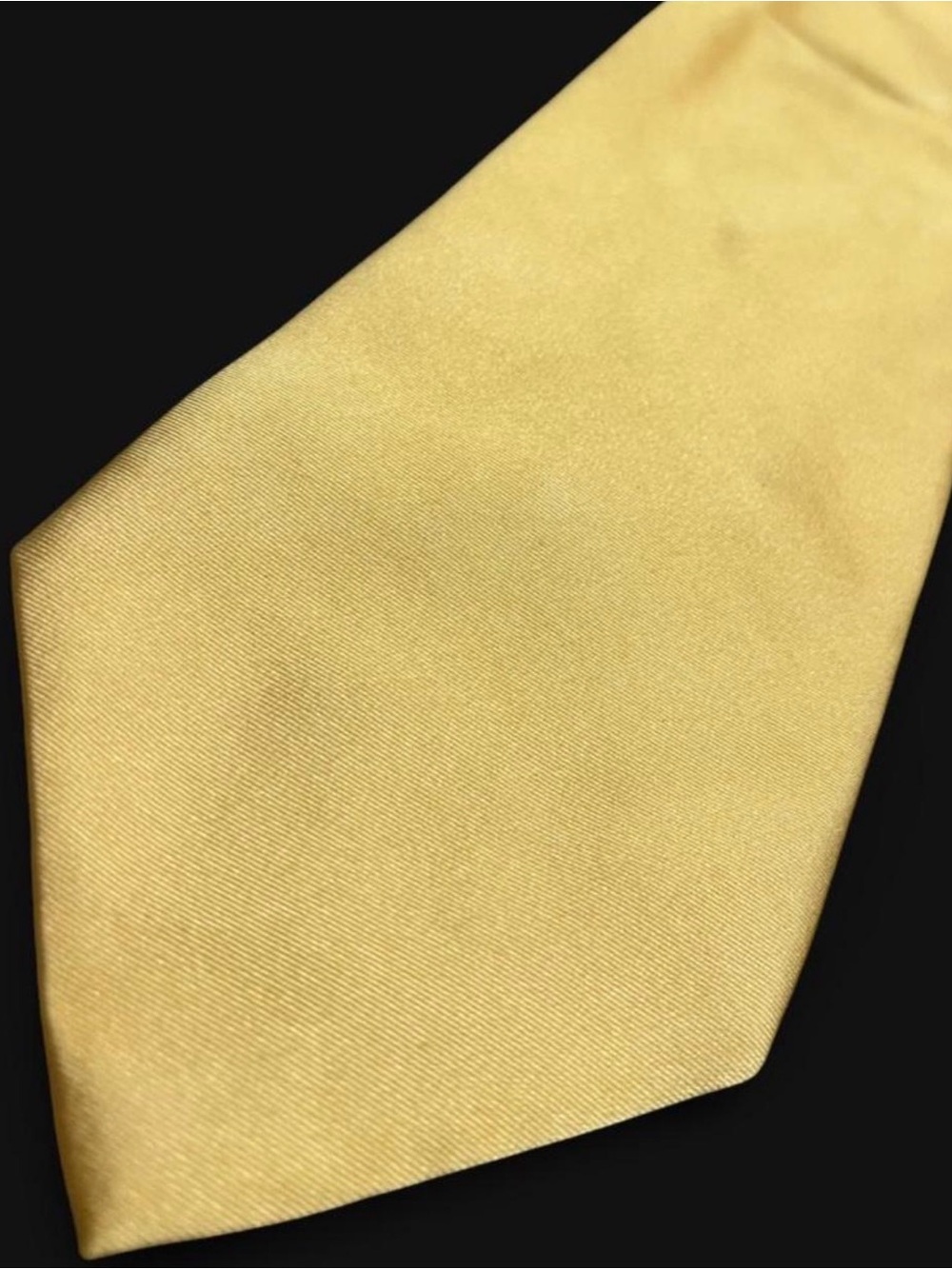 Vintage 90s Polo Ralph Lauren x Saks Fifth Avenue Silk Tie - Solid Gold Yellow
